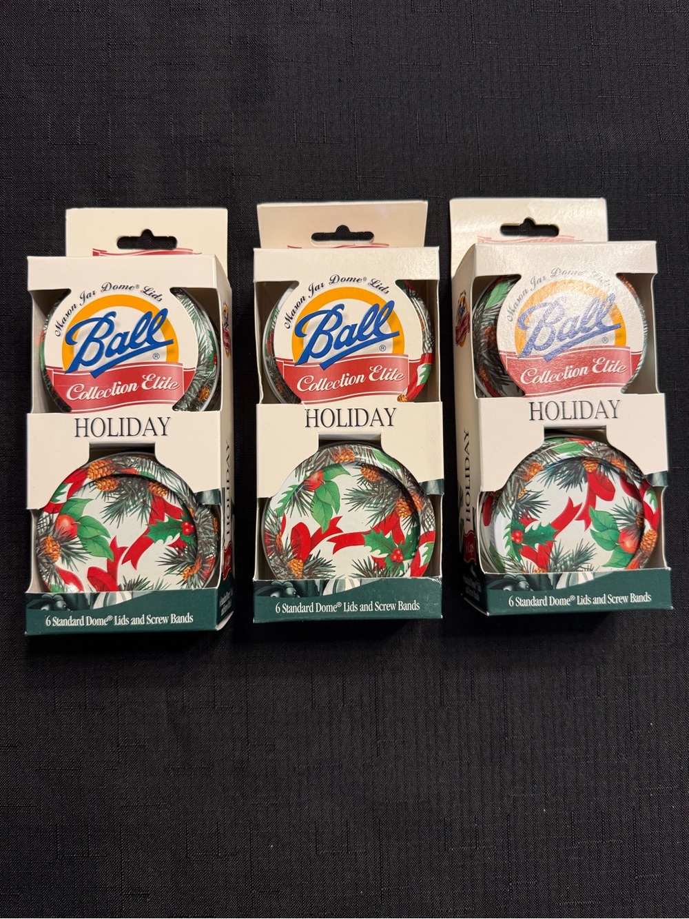 Ball Christmas Holiday Collection Elite Rings and Seals, 3 Boxes, Vintage, NIB